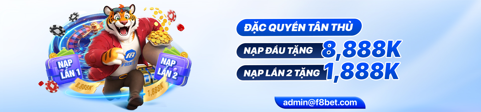 banner f8bet đặc quyền tân thủ nạp đầu tặng 8888k